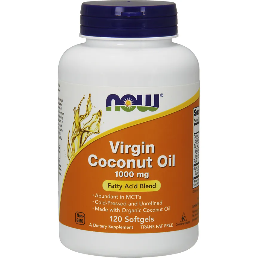 Virgin Coconut Oil 1000 mg 120 softgels by NOW