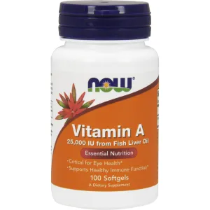 Vitamin A 25.000 IU 100 softgels by NOW
