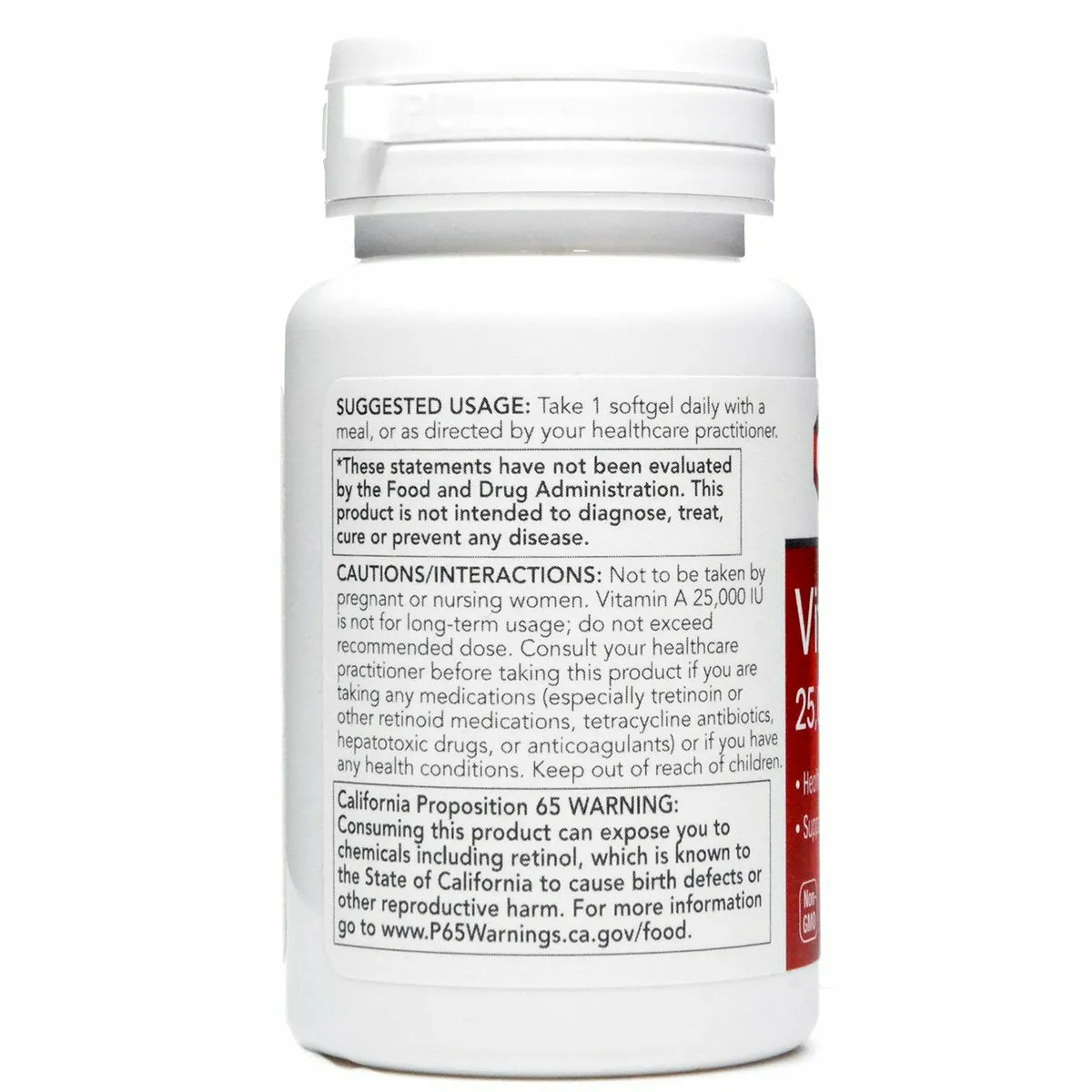 Vitamin A 25.000IU 100 gels by Protocol For Life Balance