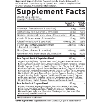 Vitamin Code Raw B Complex 120 vegcaps by Garden of Life