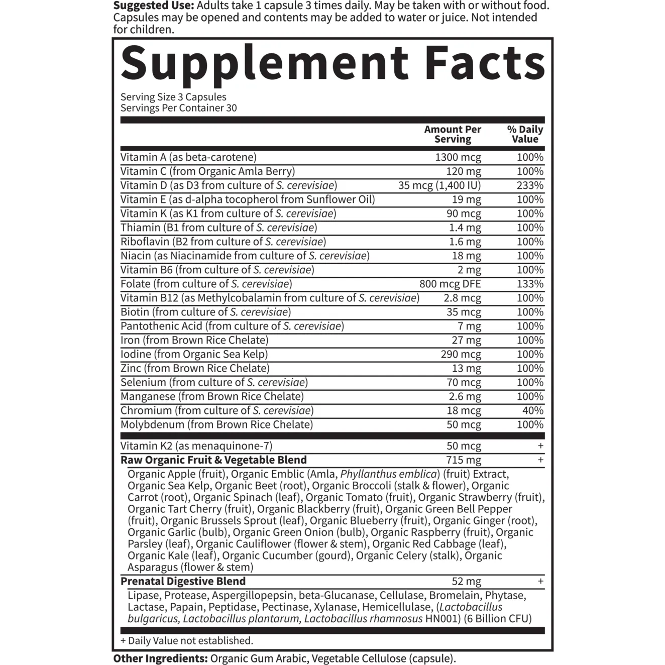 Vitamin Code Raw Prenatal 90 vcaps by Garden Of LIfe
