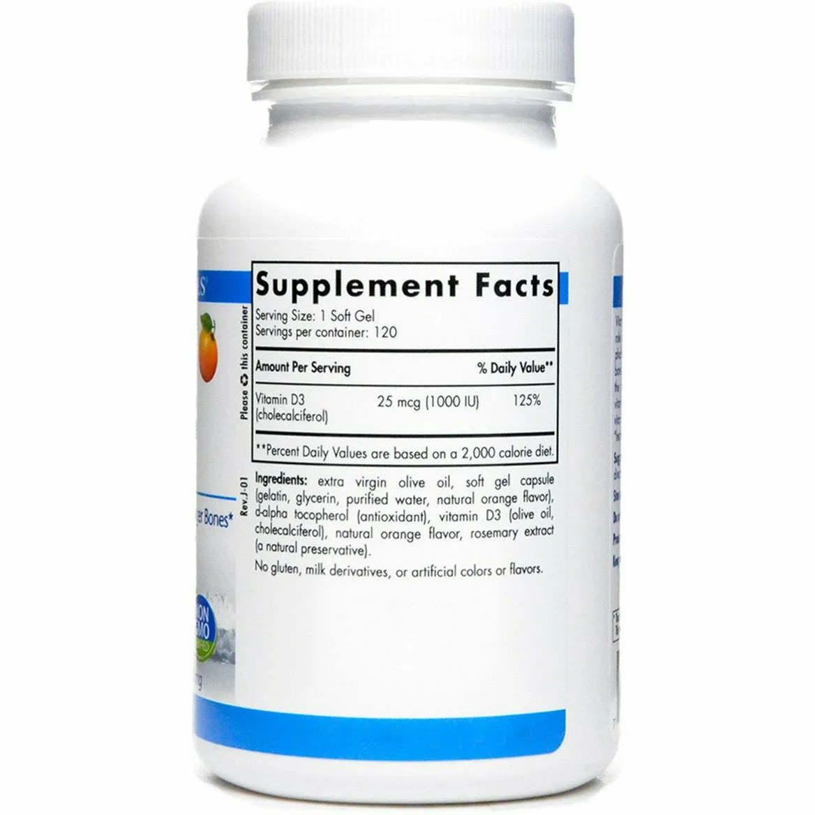 Vitamin D3 1000 IU Orange 120 softgels by Nordic Naturals