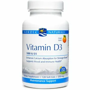 Vitamin D3 1000 IU Orange 120 softgels by Nordic Naturals