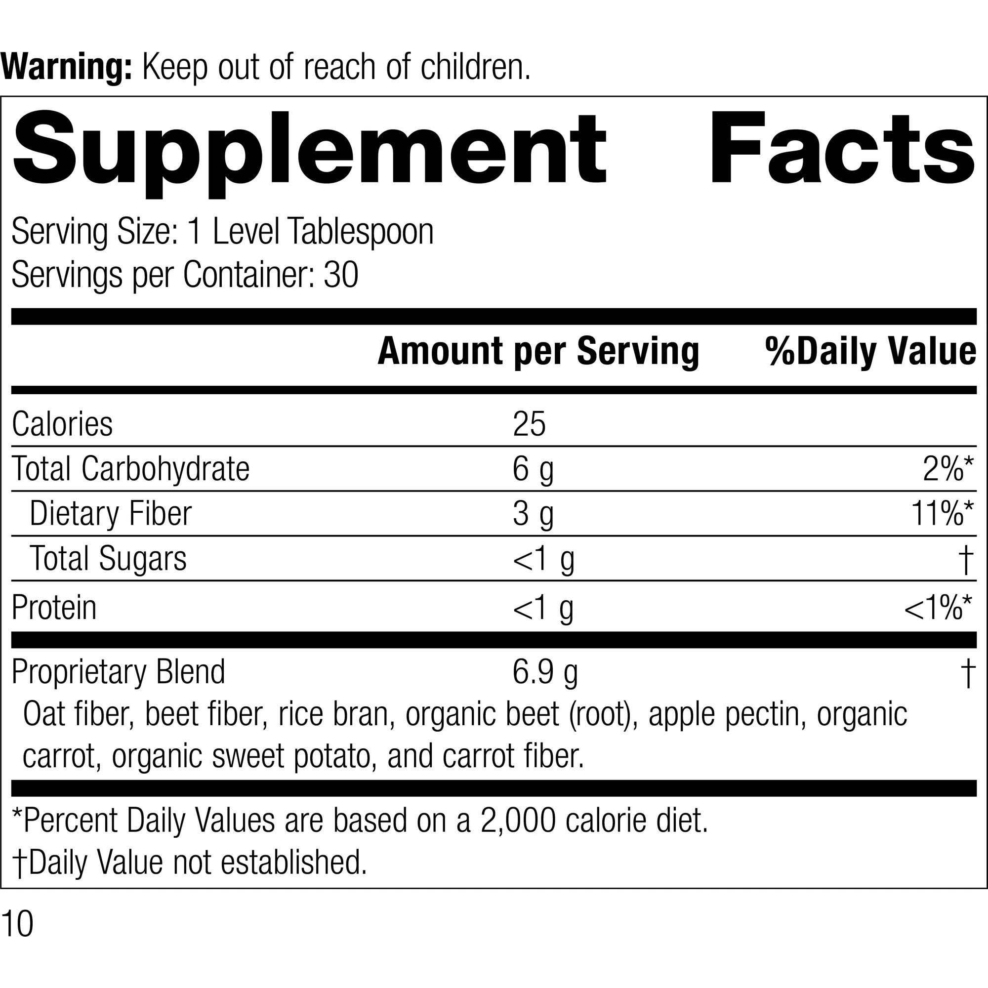 Whole Food Fiber. 7 oz (200 g)